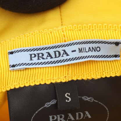 Prada Re-Nylon Striped Bucket Hat Yellow Nylon — view 4