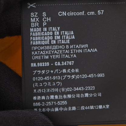 Prada Re-Nylon Striped Bucket Hat Yellow Nylon — view 5