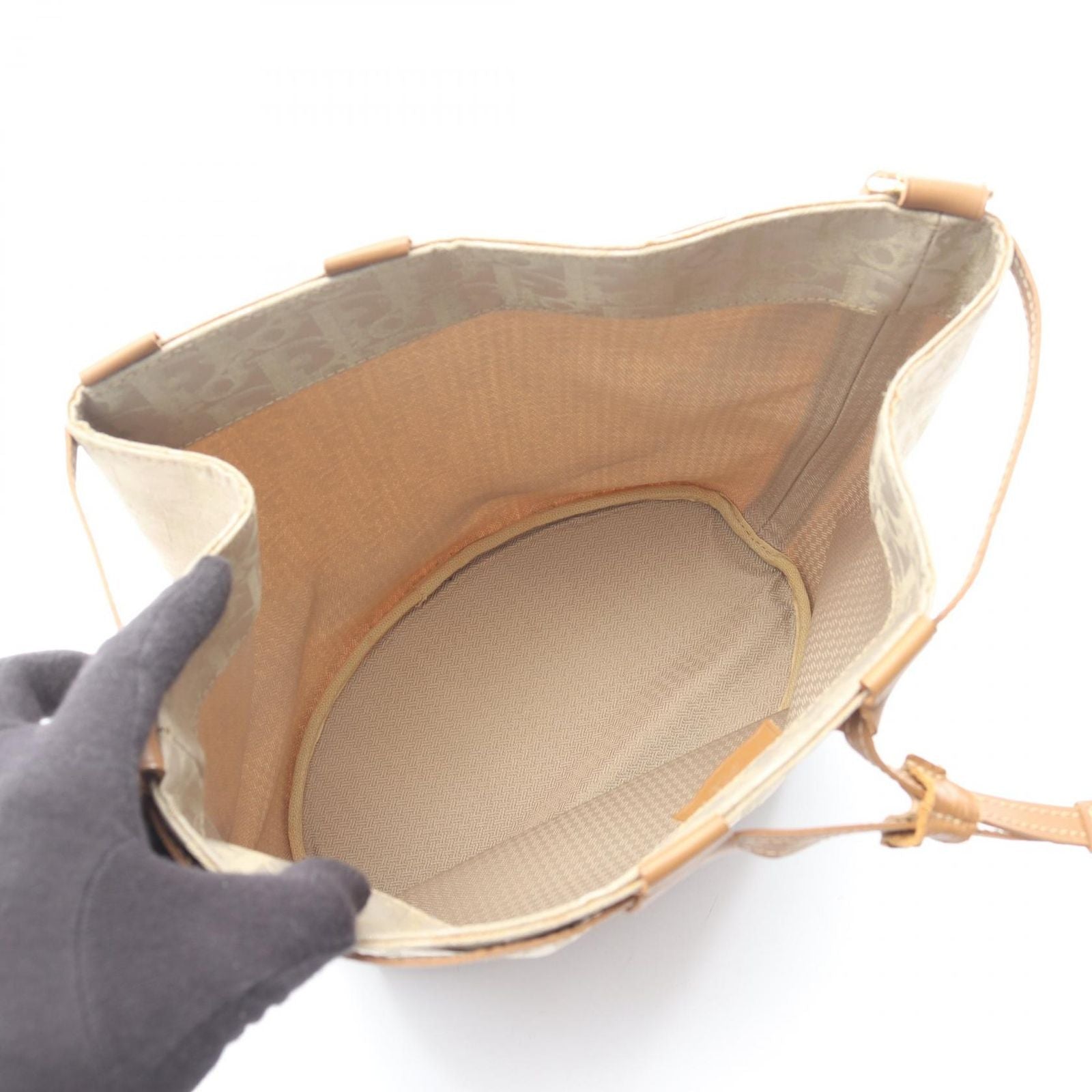 Dior Shoulder Bag Trotter Beige Brown Leather — view 3