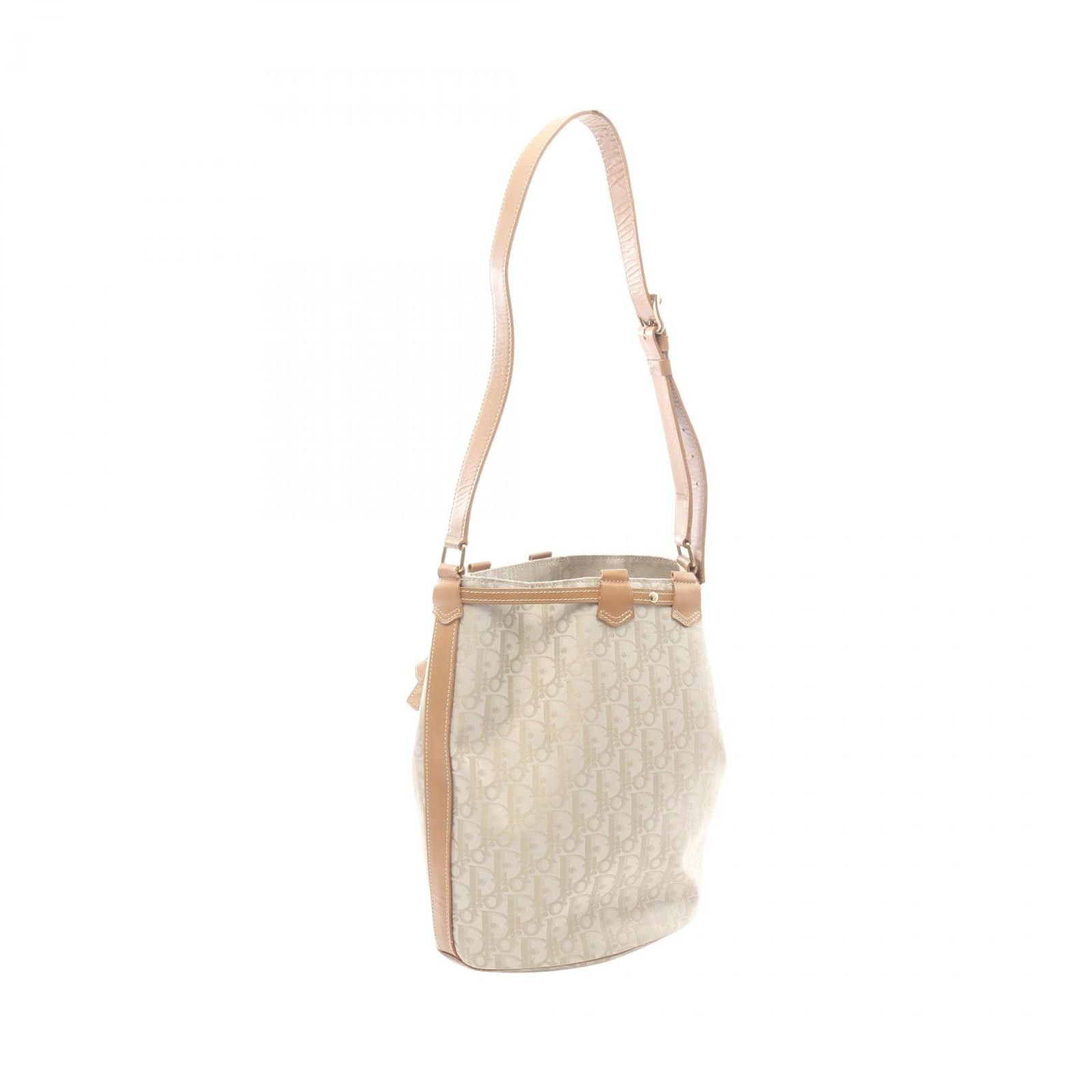 Dior Shoulder Bag Trotter Beige Brown Leather — view 2