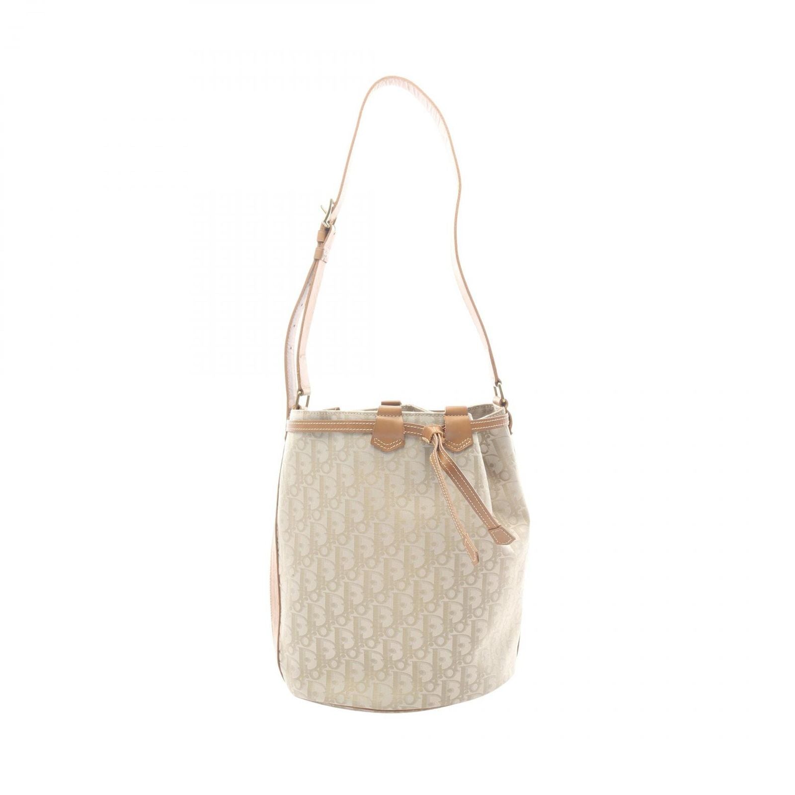 Dior Shoulder Bag Trotter Beige Brown Leather