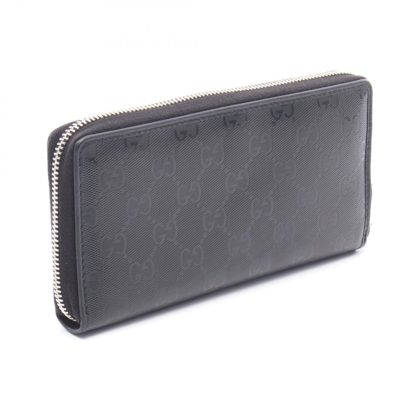 Gucci Round Wallet GG Supreme Black Canvas Leather — view 2