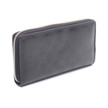 Gucci Round Wallet GG Supreme Black Canvas Leather — view 2