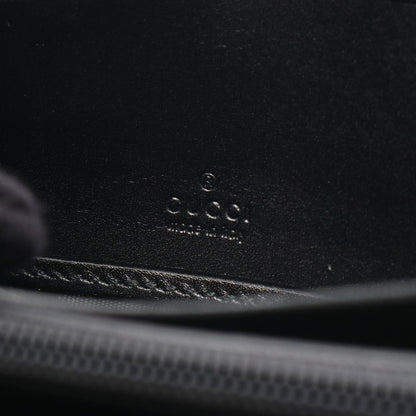 Gucci Round Wallet GG Supreme Black Canvas Leather — view 4