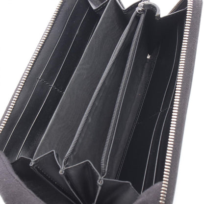 Gucci Round Wallet GG Supreme Black Canvas Leather — view 3