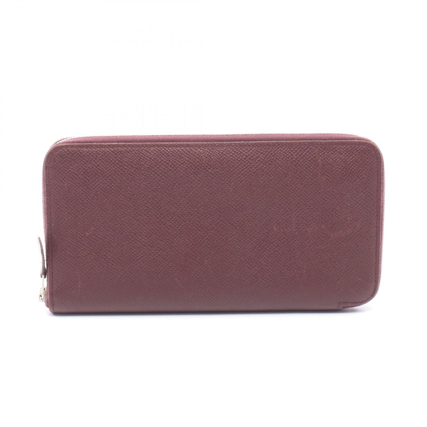 Hermes Round Wallet Azap Long Silk in Rouge Ash Leather Long