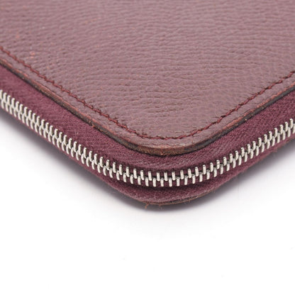 Hermes Round Wallet Azap Long Silk in Rouge Ash Leather Long — view 9