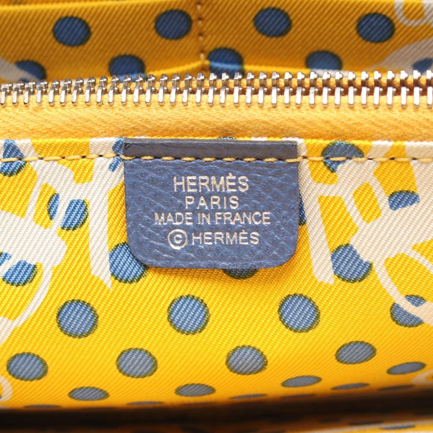 Hermes Round Wallet Azap Long Silk in Deep Blue Leather Long — view 4