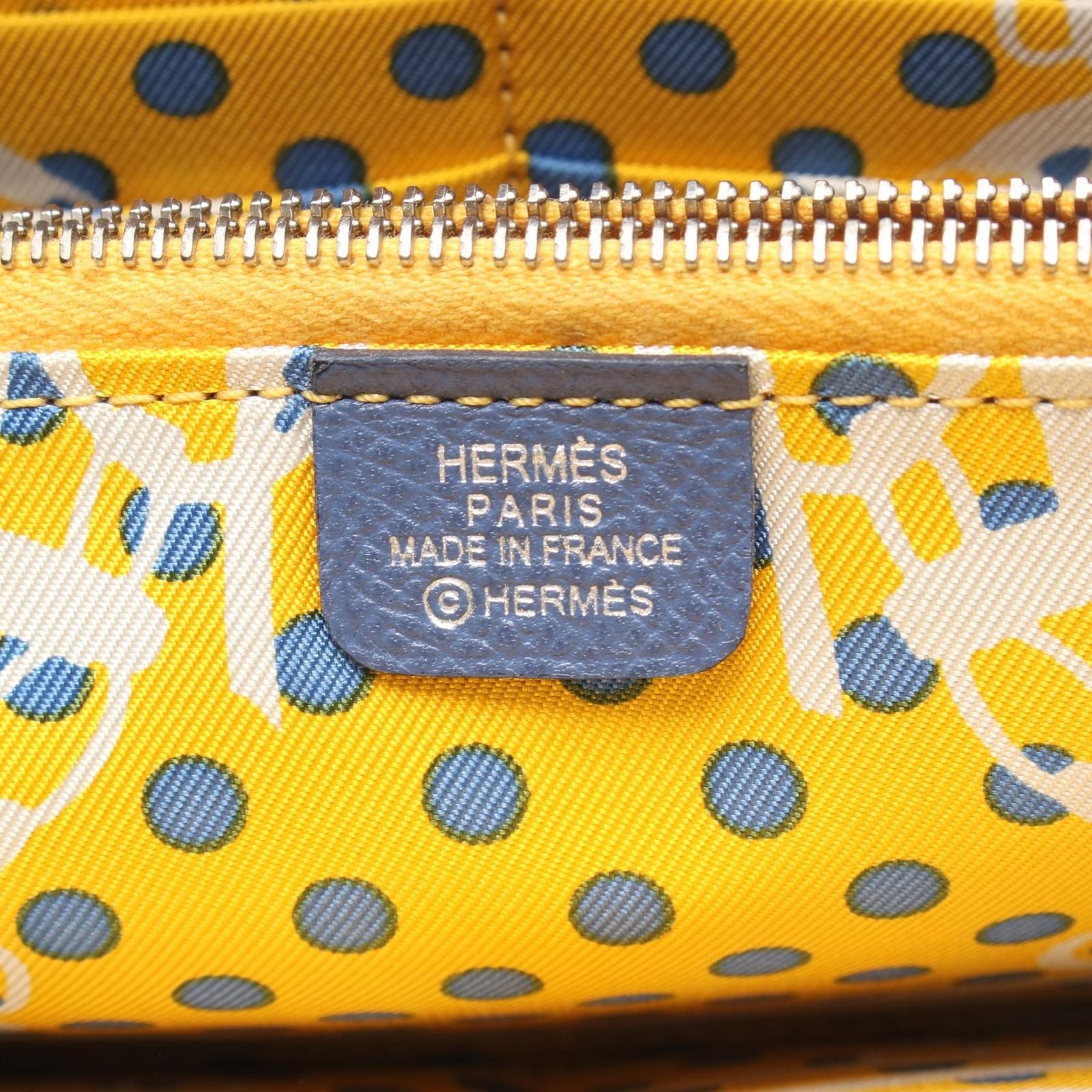 Hermes Round Wallet Azap Long Silk in Deep Blue Leather Long — view 4