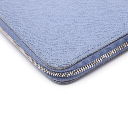 Hermes Round Wallet Azap Long Silk in Deep Blue Leather Long — view 8