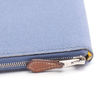 Hermes Round Wallet Azap Long Silk in Deep Blue Leather Long — view 7