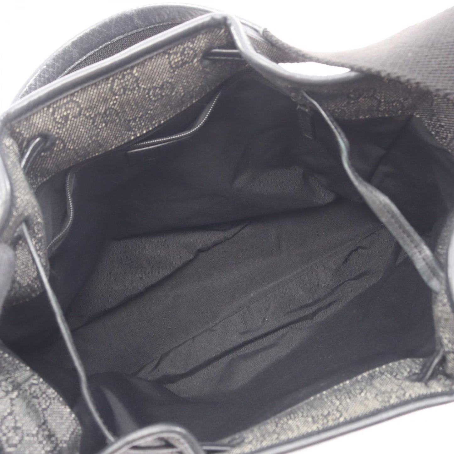 Gucci Shoulder Bag GG Pattern Black Canvas Leather — view 3