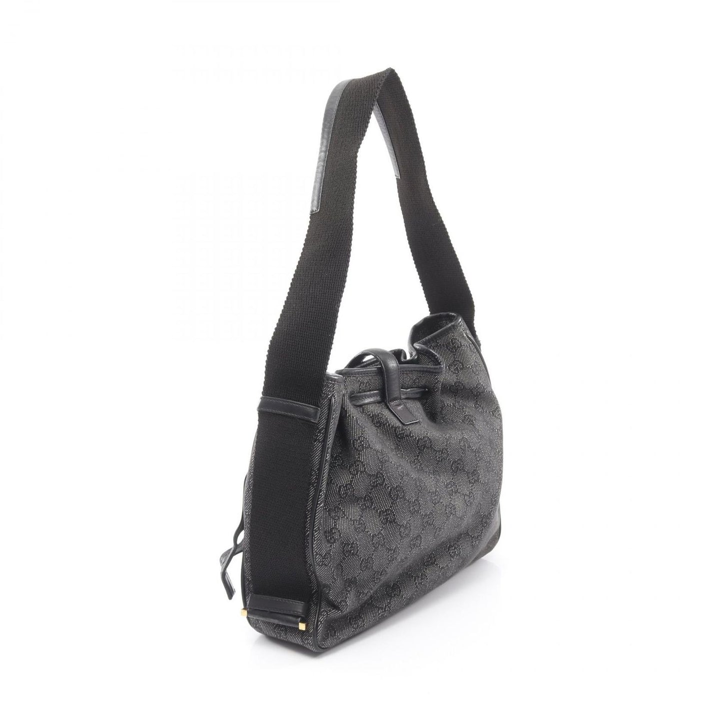 Gucci Shoulder Bag GG Pattern Black Canvas Leather — view 2
