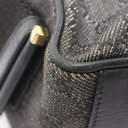 Gucci Shoulder Bag GG Pattern Black Canvas Leather — view 5