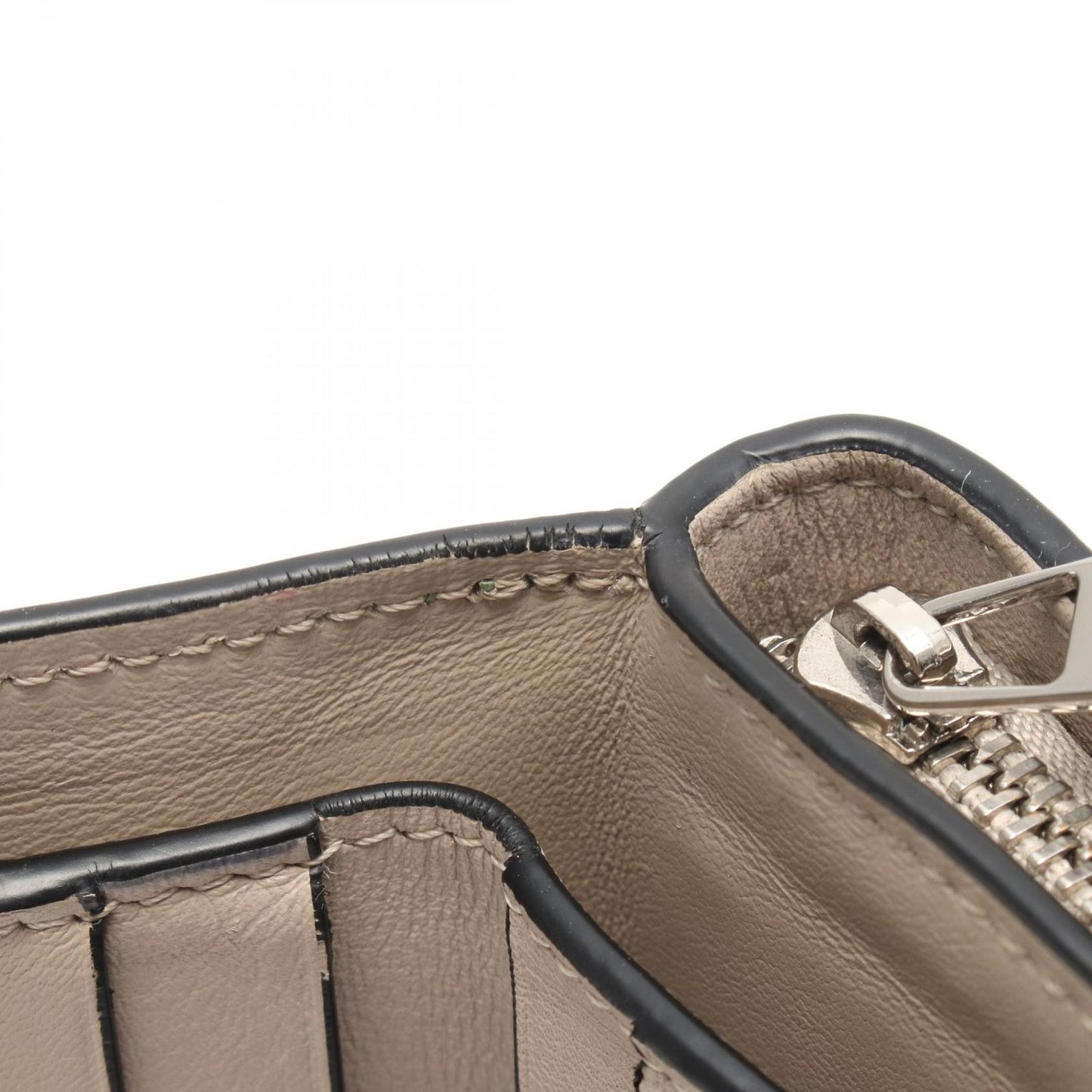 Loewe Bifold Wallet Anagram Compact Zip Green Brown Leather — view 7