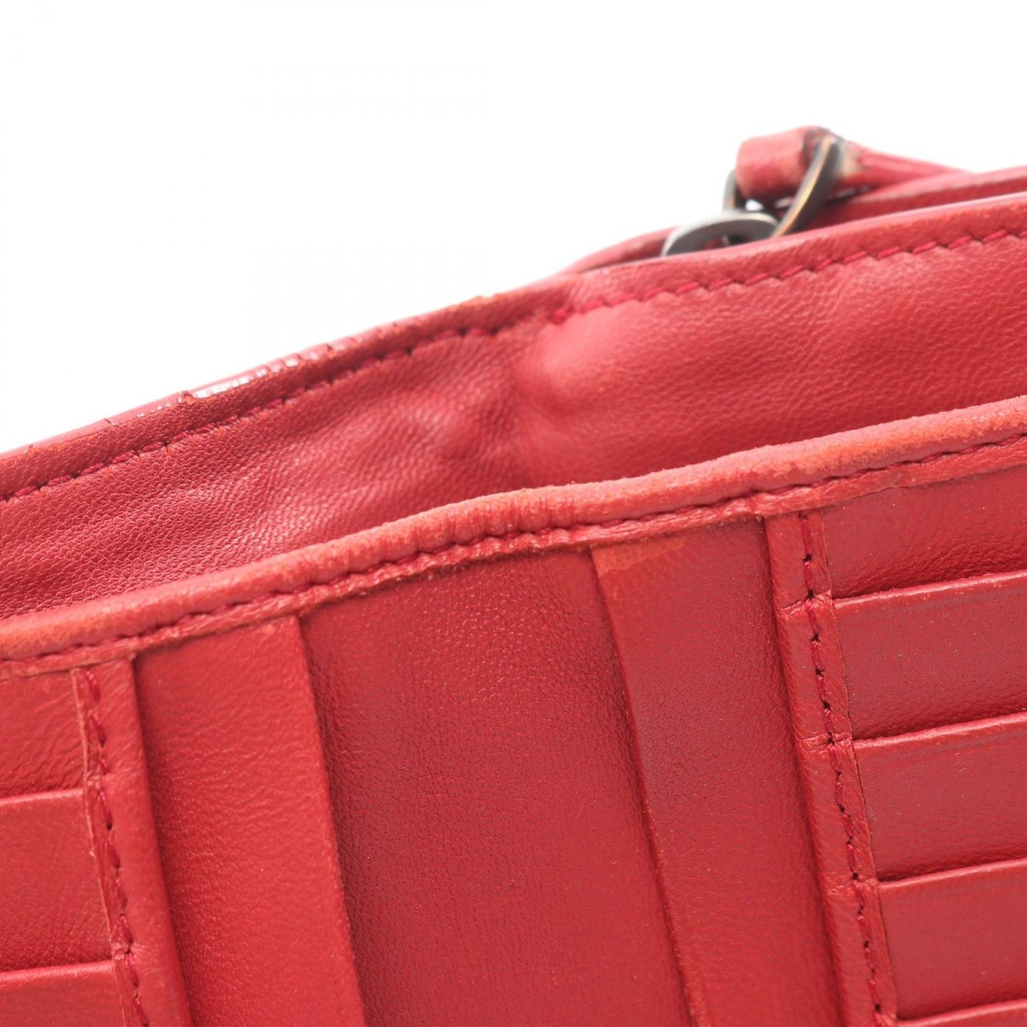 Bottega Veneta Bifold Wallet Intrecciato Red Leather — view 6