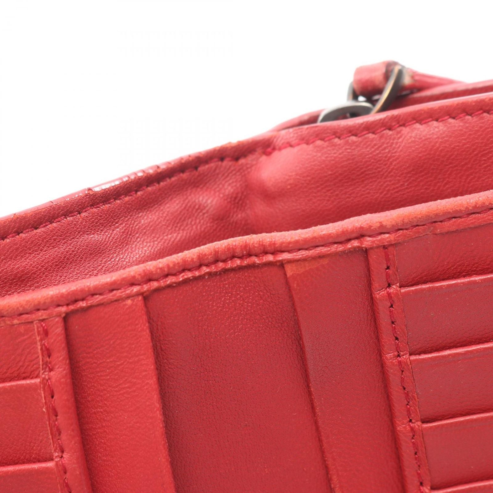 Bottega Veneta Bifold Wallet Intrecciato Red Leather — view 6