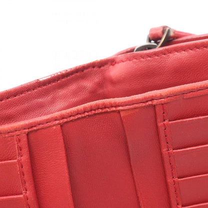 Bottega Veneta Bifold Wallet Intrecciato Red Leather — view 6