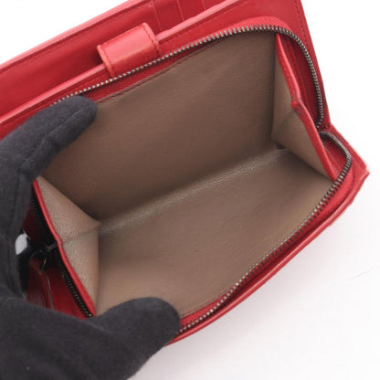 Bottega Veneta Bifold Wallet Intrecciato Red Leather — view 4