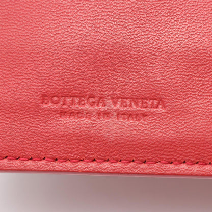 Bottega Veneta Bifold Wallet Intrecciato Red Leather — view 5