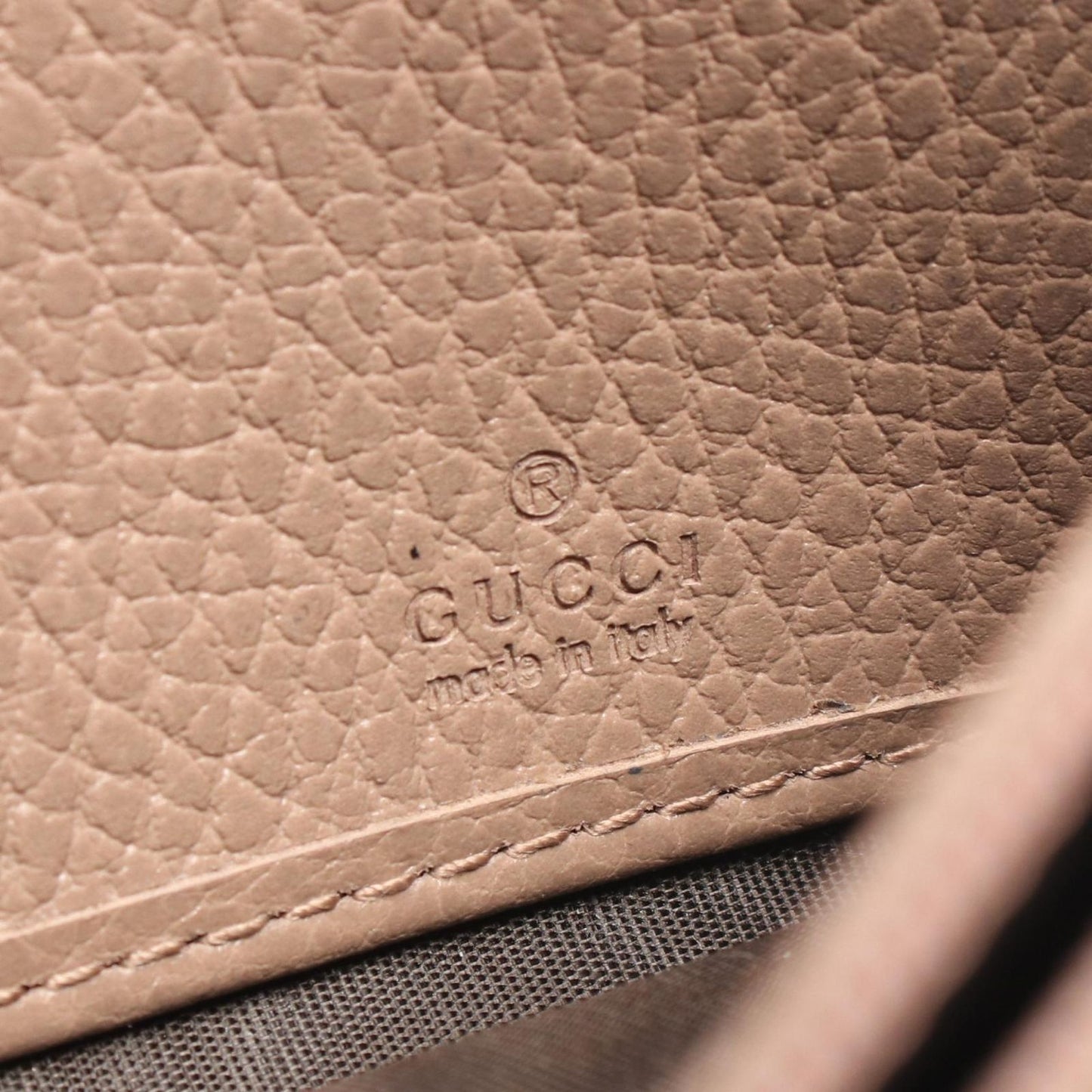 Gucci Bifold Wallet Petit Marmont Continental Pink Beige Leather GG — view 5