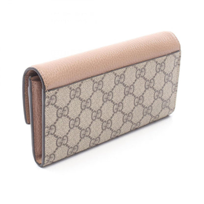 Gucci Bifold Wallet Petit Marmont Continental Pink Beige Leather GG — view 2