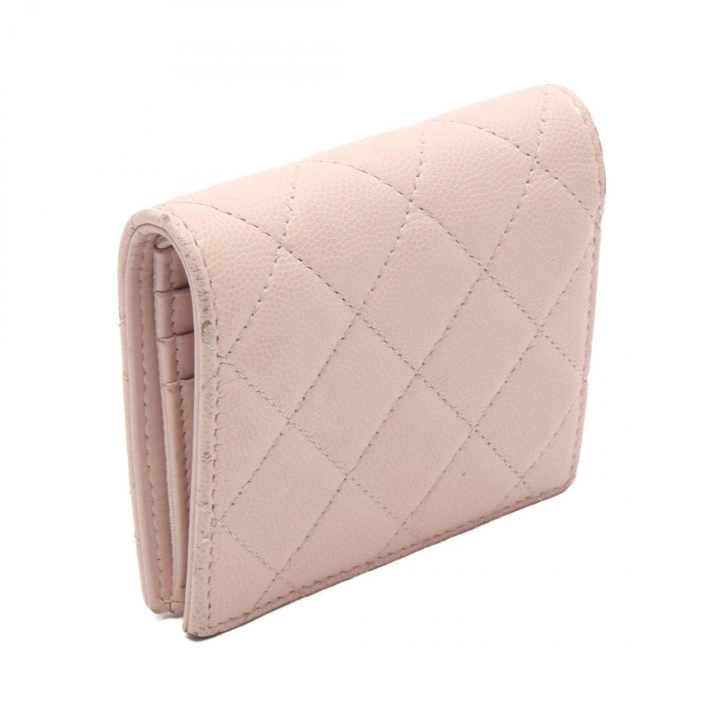 Chanel Bifold Wallet Quilted Small Pink Caviar Leather — view 2