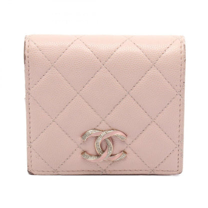 Chanel Bifold Wallet Quilted Small Pink Caviar Leather