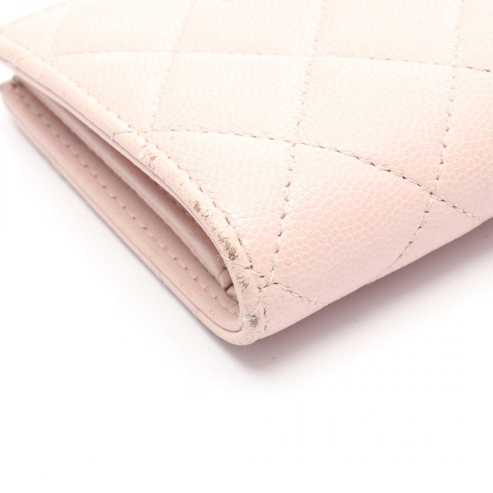 Chanel Bifold Wallet Quilted Small Pink Caviar Leather — view 9