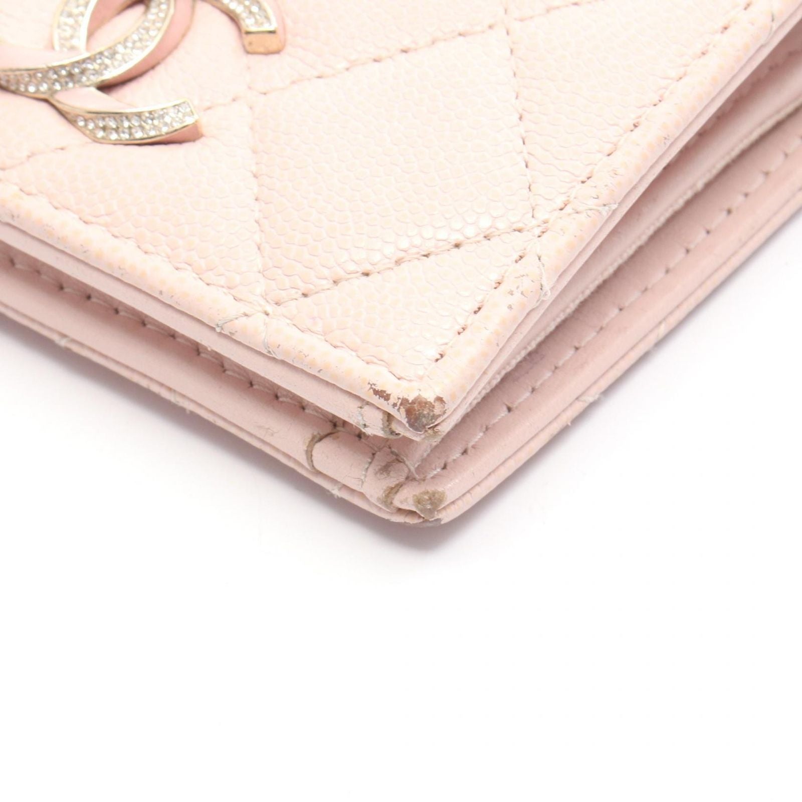 Chanel Bifold Wallet Quilted Small Pink Caviar Leather — view 8