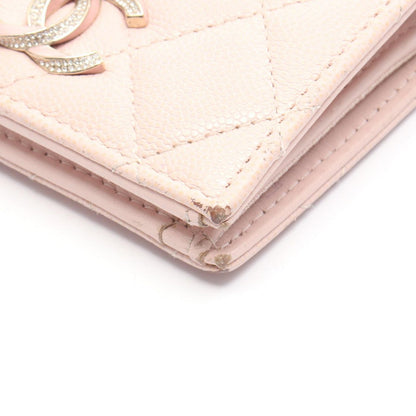 Chanel Bifold Wallet Quilted Small Pink Caviar Leather — view 8