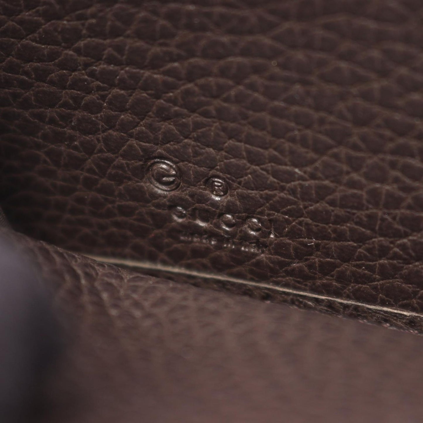 Gucci Round Wallet Interlocking Dark Brown Leather — view 4