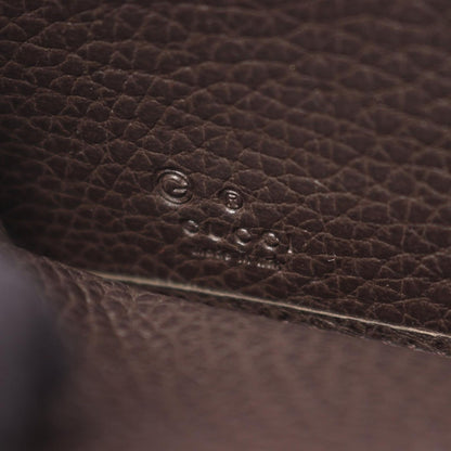 Gucci Round Wallet Interlocking Dark Brown Leather — view 4