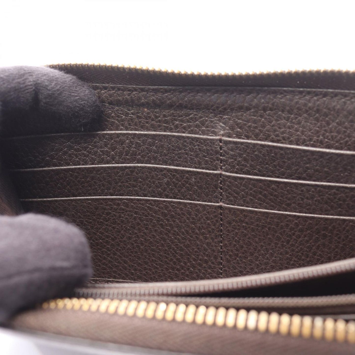Gucci Round Wallet Interlocking Dark Brown Leather — view 7
