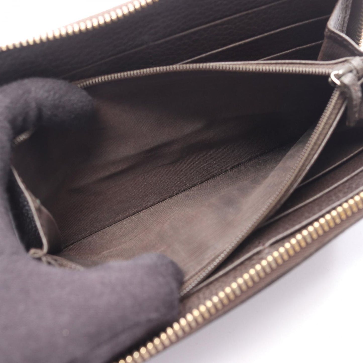 Gucci Round Wallet Interlocking Dark Brown Leather — view 6