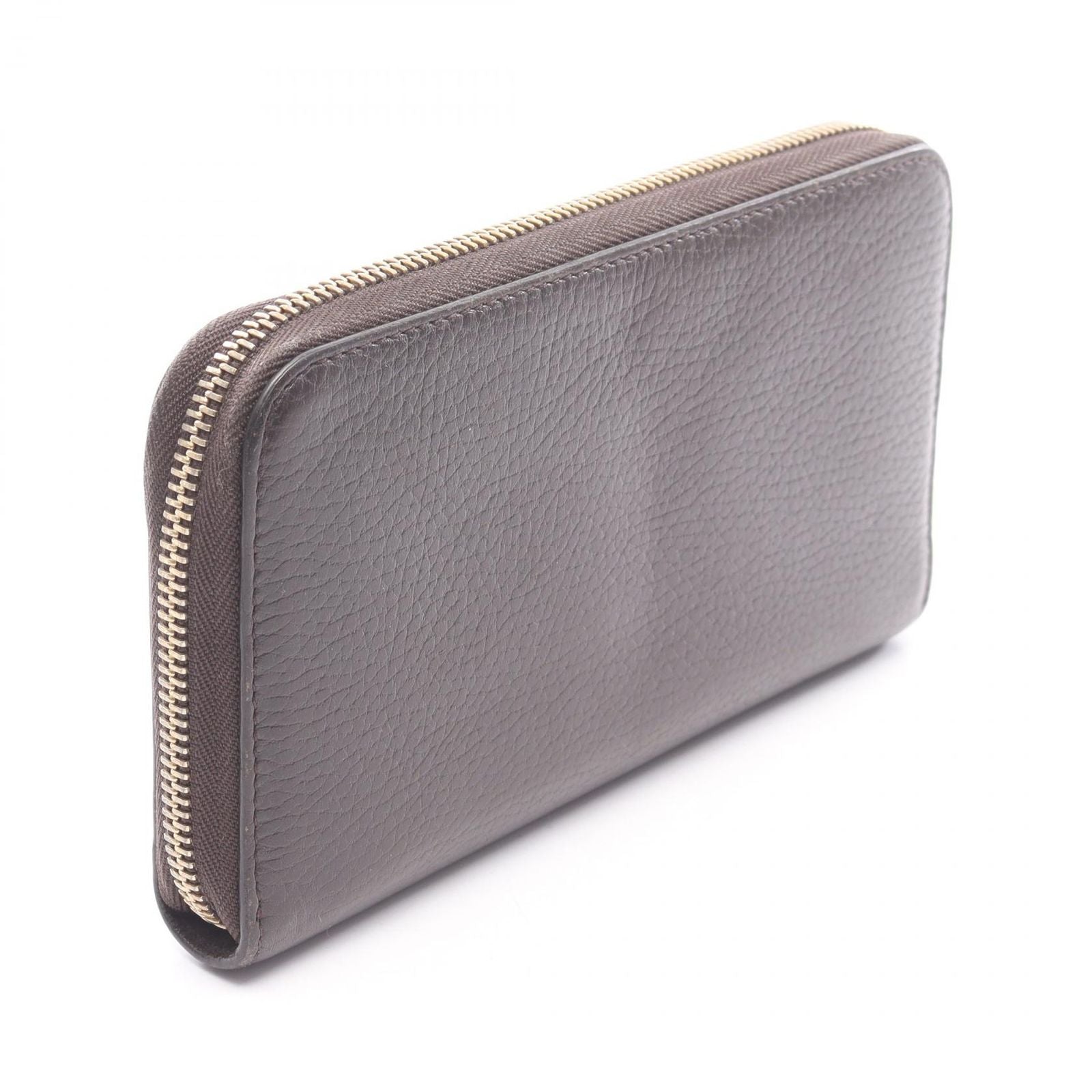 Gucci Round Wallet Interlocking Dark Brown Leather — view 2