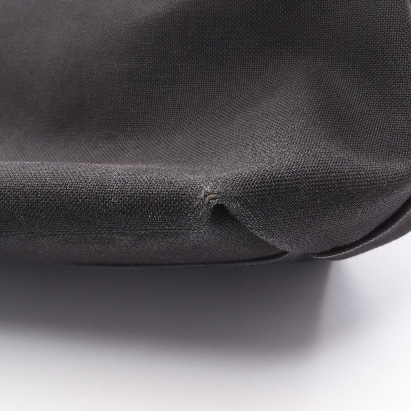 Prada Handbag Black Canvas Leather Triangle Logo 2-Way Shoulder — view 7