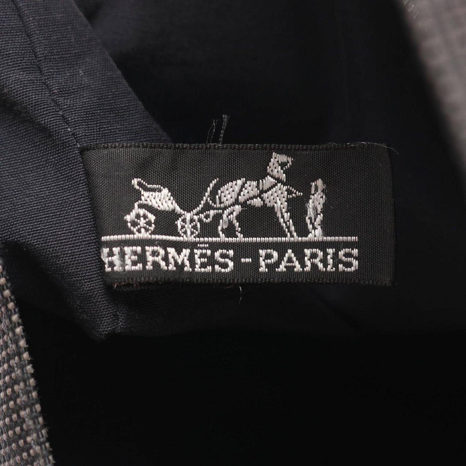Hermes Tote Her Line Cabas Dark Gray Canvas — view 4