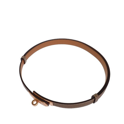 Hermes Kelly 18 Belt Veau Epsom Beige Etoupe Gold SA — view 6