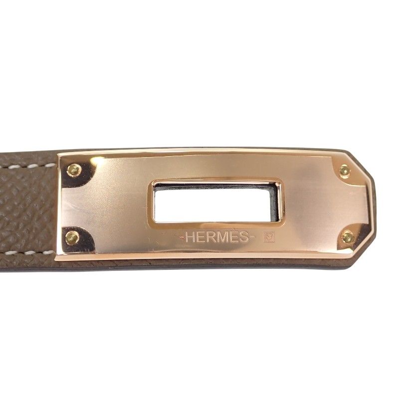 Hermes Kelly 18 Belt Veau Epsom Beige Etoupe Gold SA — view 8