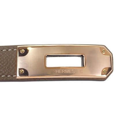 Hermes Kelly 18 Belt Veau Epsom Beige Etoupe Gold SA — view 8