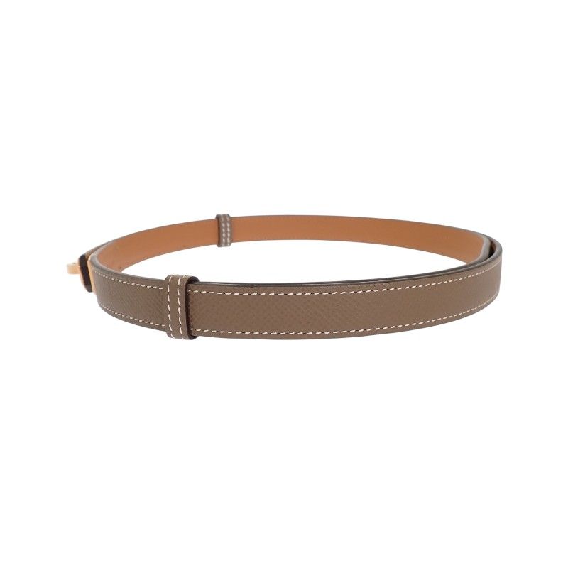 Hermes Kelly 18 Belt Veau Epsom Beige Etoupe Gold SA — view 3