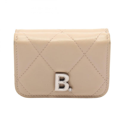 Balenciaga Trifold Wallet Touch Mini Beige Leather