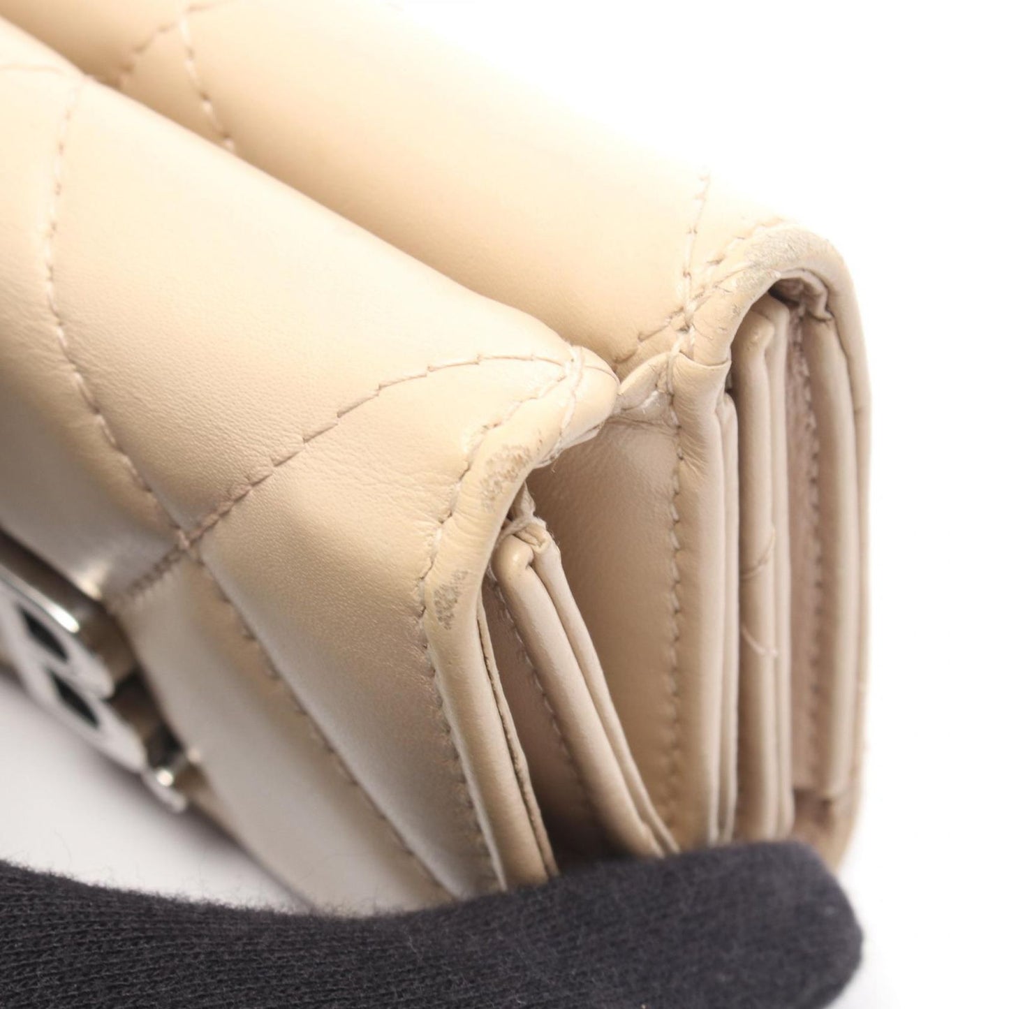 Balenciaga Trifold Wallet Touch Mini Beige Leather — view 7