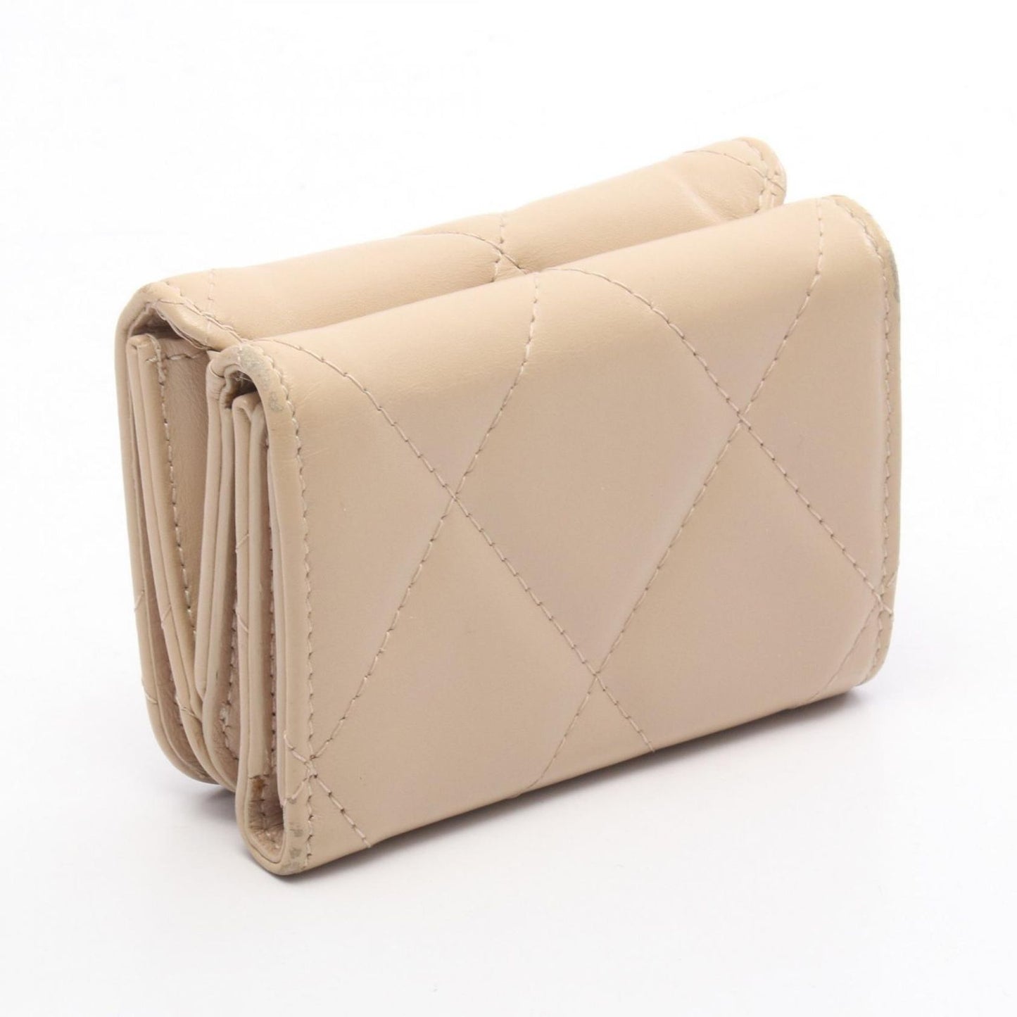 Balenciaga Trifold Wallet Touch Mini Beige Leather — view 2