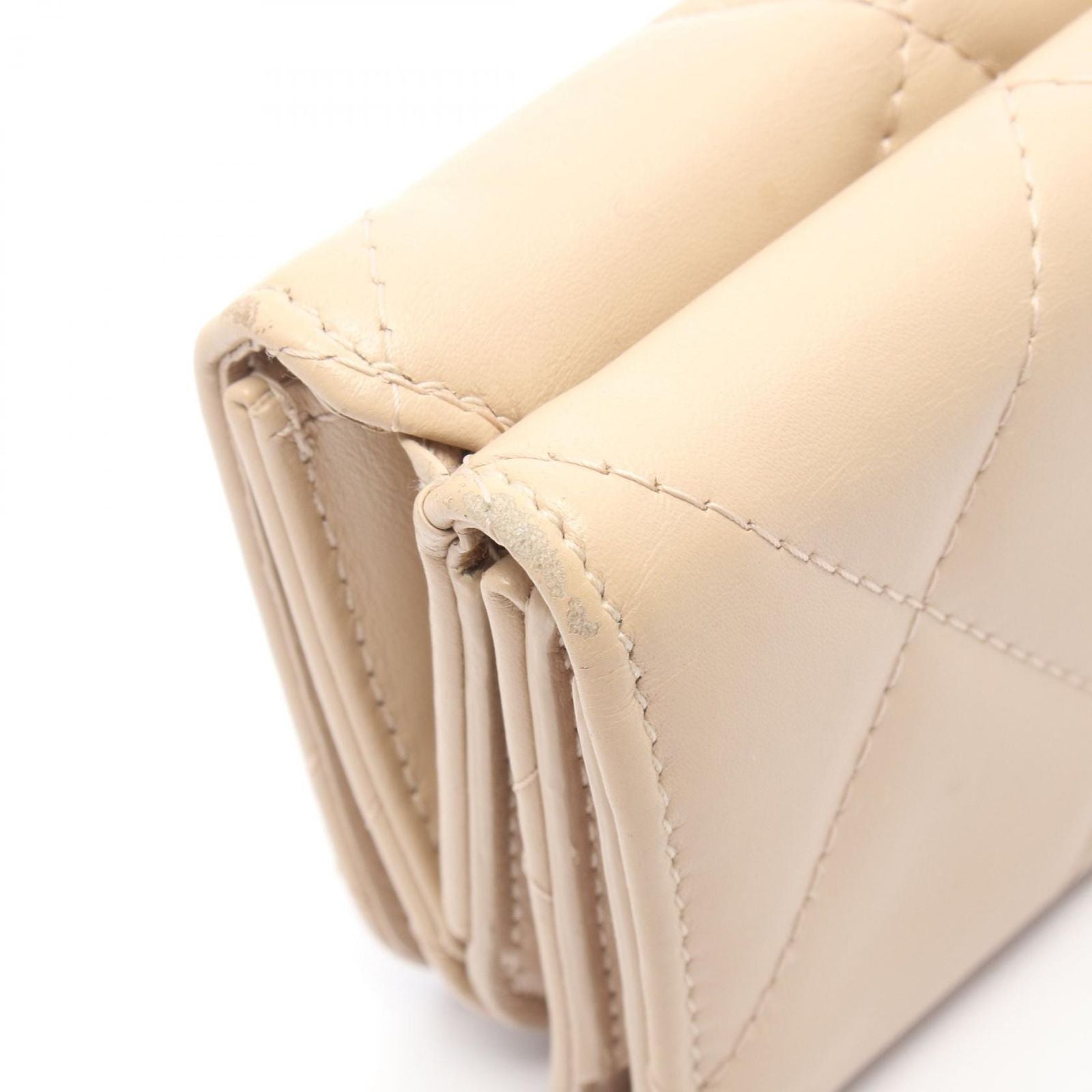 Balenciaga Trifold Wallet Touch Mini Beige Leather — view 8