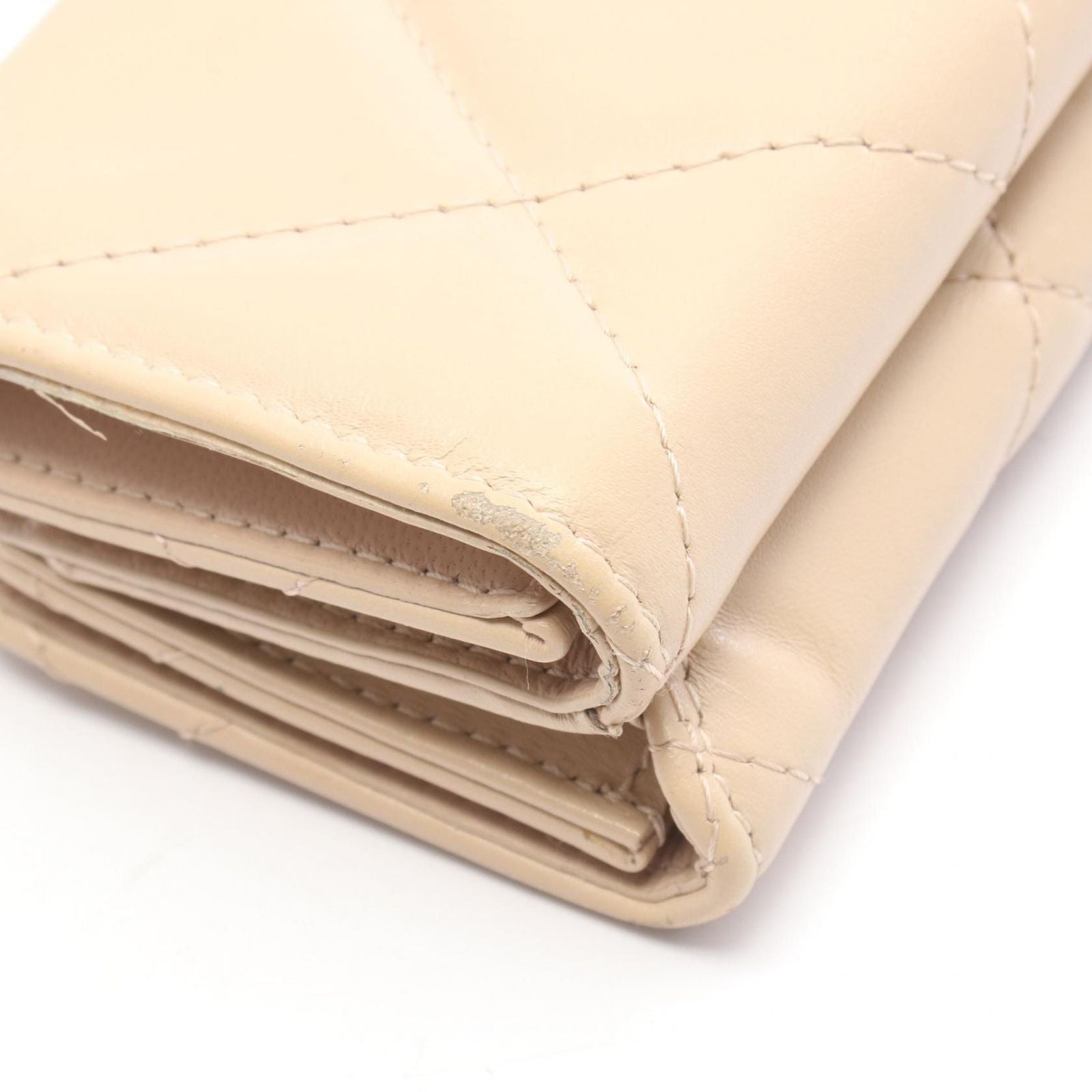 Balenciaga Trifold Wallet Touch Mini Beige Leather — view 9