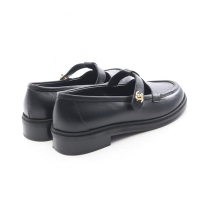 Chanel Loafers CC Logo Turnlock Black Leather — view 2