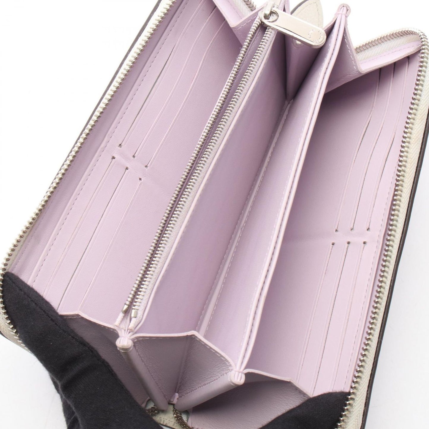 Louis Vuitton Round Wallet Zippy Blanc Leather — view 3