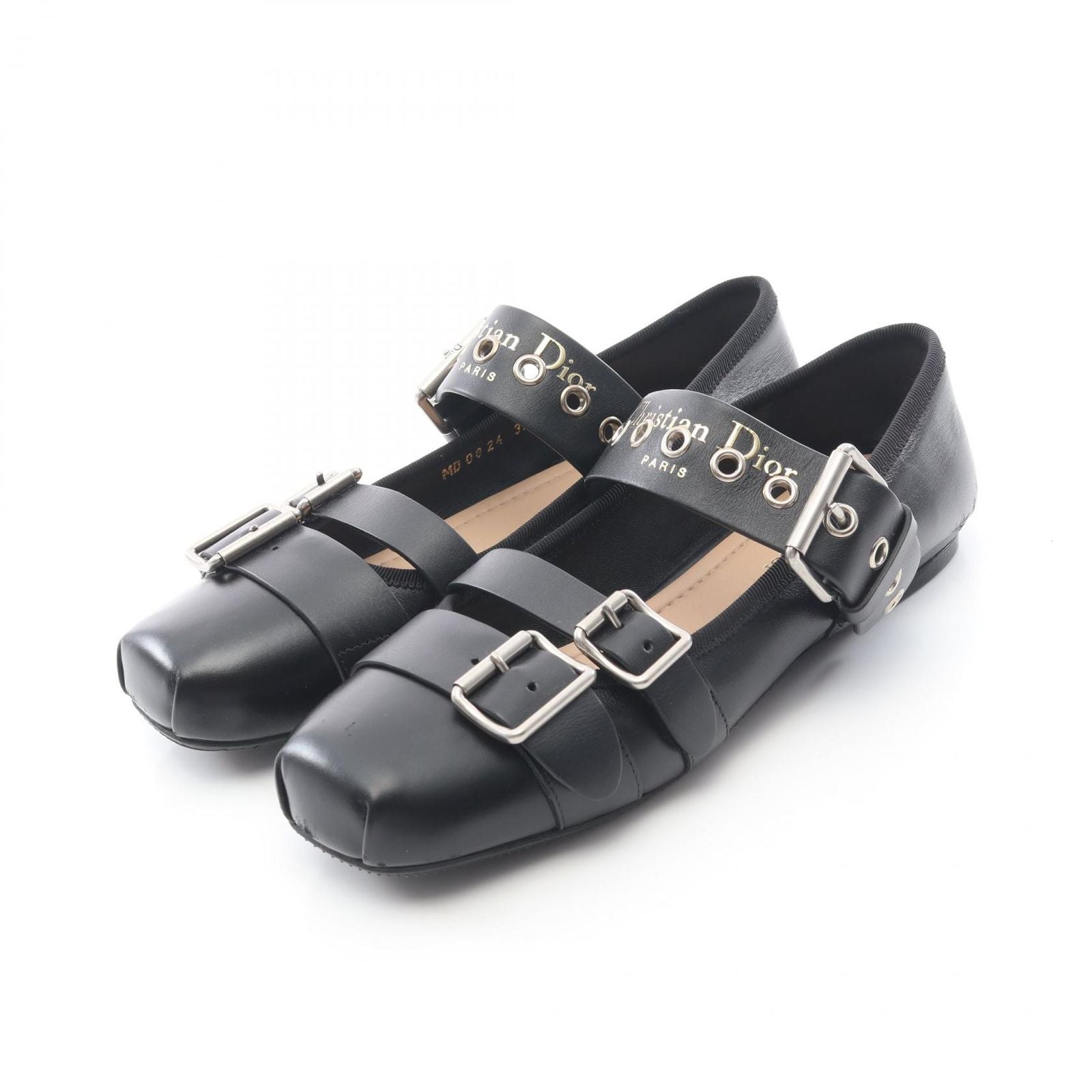 Dior Punk Ballerina Leather Flat Shoes